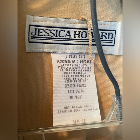 Jessica Howard 2pc Maxi Skirt and Jacket Black and Yellow, size 14 - Picture 6 of 14